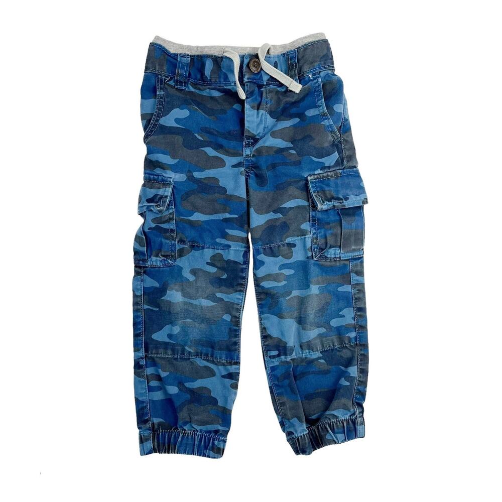 Gap Blue Camo Pull On Joggers 100% Cotton Size 3